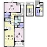 メゾンドシエル 2LDKの間取り