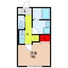 クレリア神戸 1Kの間取り