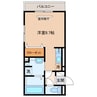 ラポール三輪 1Rの間取り