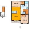 ビューハウス天神２番館 2LDKの間取り