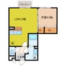 クレセントコートB棟 1LDKの間取り