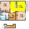 コリーナヴェルデ 2LDKの間取り