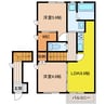 ルピナス　カーサ 2LDKの間取り