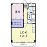 リッツジュン 1LDKの間取り
