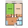 ビオラ三田1 2DKの間取り