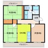 丹南四季の森ハイツ 3DKの間取り