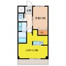 Casa La Pace 1LDKの間取り