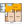 セジュール南が丘 2LDKの間取り
