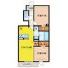 クレスト鹿の子台 2LDKの間取り