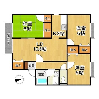 間取図 バンビタウン　B