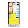 ボヌール西山 1LDKの間取り