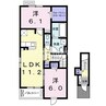 ブリランテＢ 2LDKの間取り