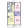 フランソレイユ 2LDKの間取り