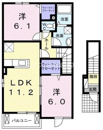 間取図 サフラン　Ｂ