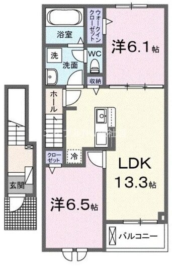 間取図 クレール九番館