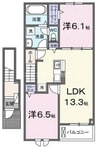 クレール九番館 2LDKの間取り