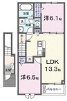 クレール九番館 2LDKの間取り