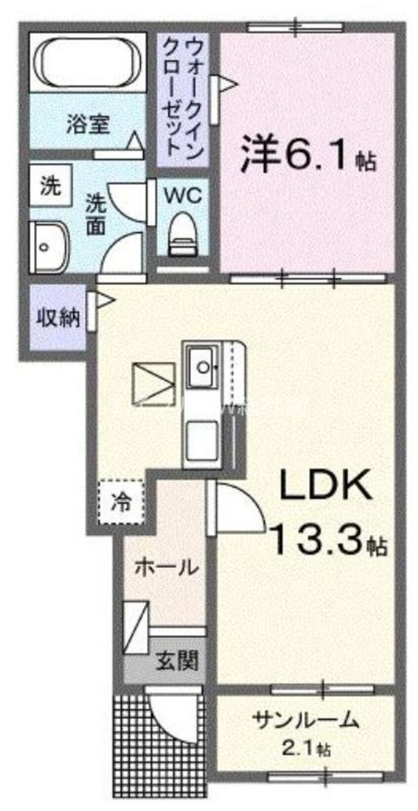 間取図 クレール九番館