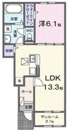 クレール九番館 1LDKの間取り