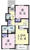 グレイス　アベニューＢ 2LDKの間取り