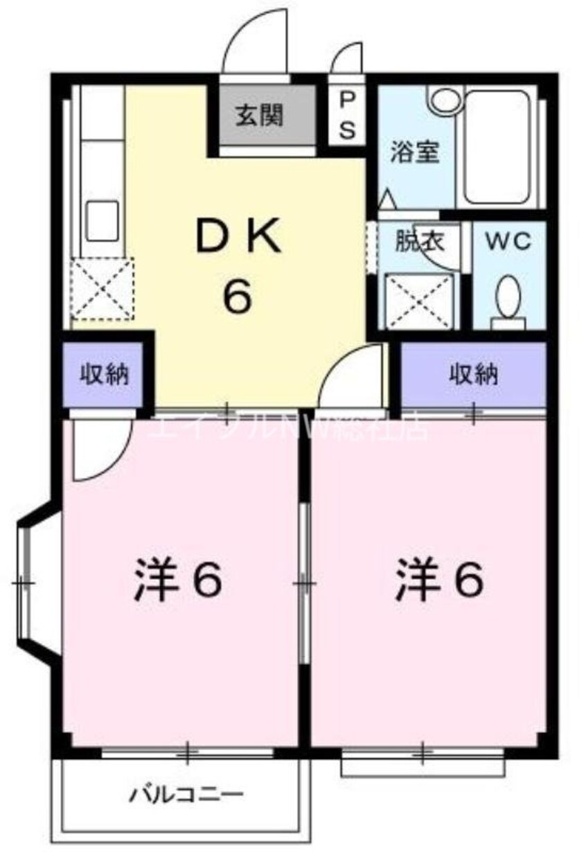 間取図 エルディム若竹Ⅱ
