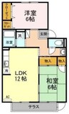 グリーンコーポ板谷　C棟 2LDKの間取り