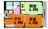 アークハイツ 2DKの間取り