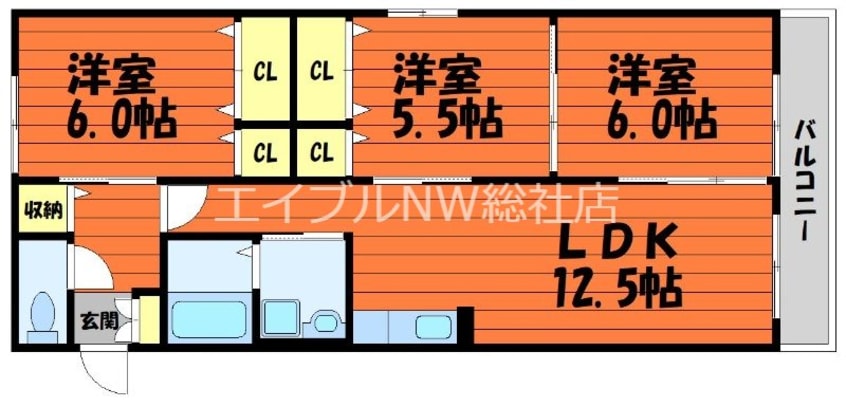 間取図 パインツリーＦ