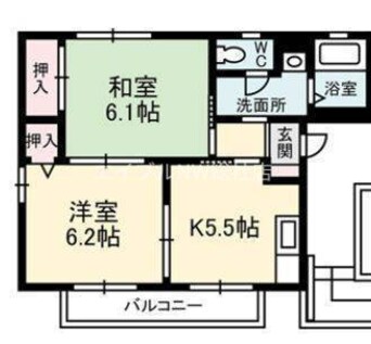 間取図 サンライズフジＡ棟
