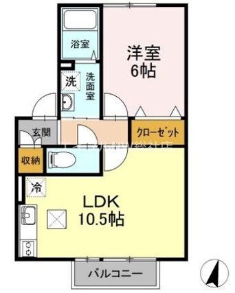 間取図 ブライト倉敷　C棟