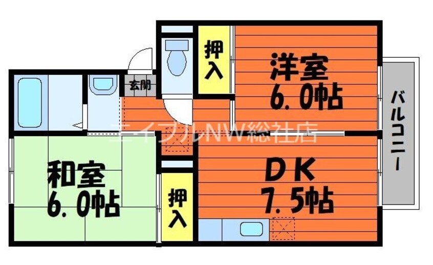 間取図 ハートハウスⅡ