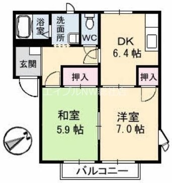 間取図 フレグランスまほろば　A棟