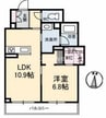 エムズ　グアナファト 1LDKの間取り