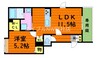 ＴＥＲＲＡＨＯＭＥ ＴＡＭＡＳＨＩＭＡ 1LDKの間取り