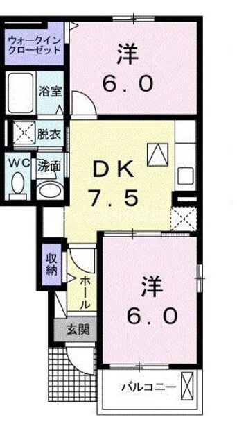 間取図 ベルカーサＡ