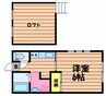 ソレイユ倉敷川 1Kの間取り