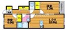 アルヴィータ沖 2LDKの間取り