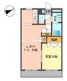 ルミナス玉島 1LDKの間取り