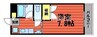 ホワイトリバー 1Kの間取り