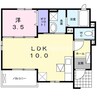 グラースメゾン・フランＡ 1LDKの間取り