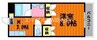 メゾンヤマサキ 1Kの間取り
