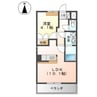 マンダリーネ広江 1LDKの間取り