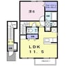 ニルヴァーナ　ウーノ 1LDKの間取り