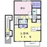 ニルヴァーナ　ウーノ 1LDKの間取り