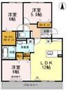 シャルム　B棟 3LDKの間取り