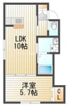 La・maison Ⅱ 1LDKの間取り