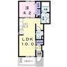 ルクティア 1LDKの間取り