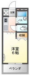 エスポワール老松 1Kの間取り
