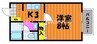 セジュールα 1Kの間取り