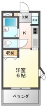 エスポワール 1Kの間取り